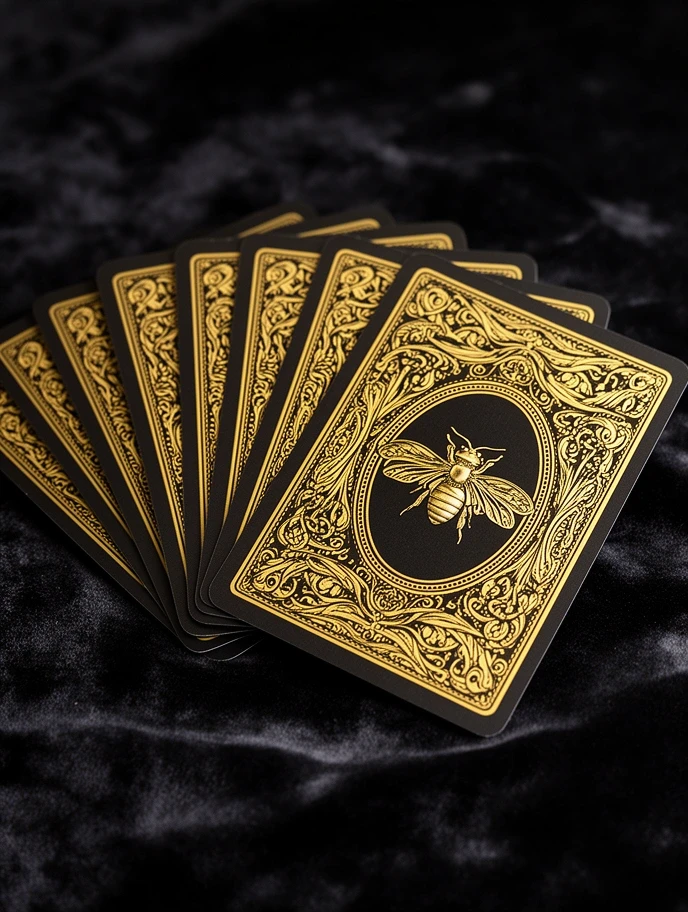 Gold-themed card deck